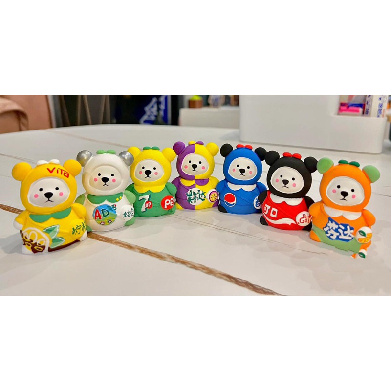 Tô Tượng Thạch Cao Gấu Đeo Túi , Skullpanda , Hồ Ly Size MINI