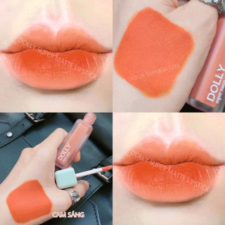 Son Lì Son Kem  DOLLY  MATTE Không Chì Cao Cấp Chính Hãng Màu <Cam Sáng>