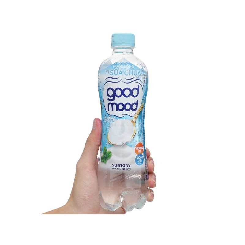 Thùng 24 chai nước uống có vị Goodmood dâu/ sữa chua 450ml của Suntory pepsiCo Mỹ