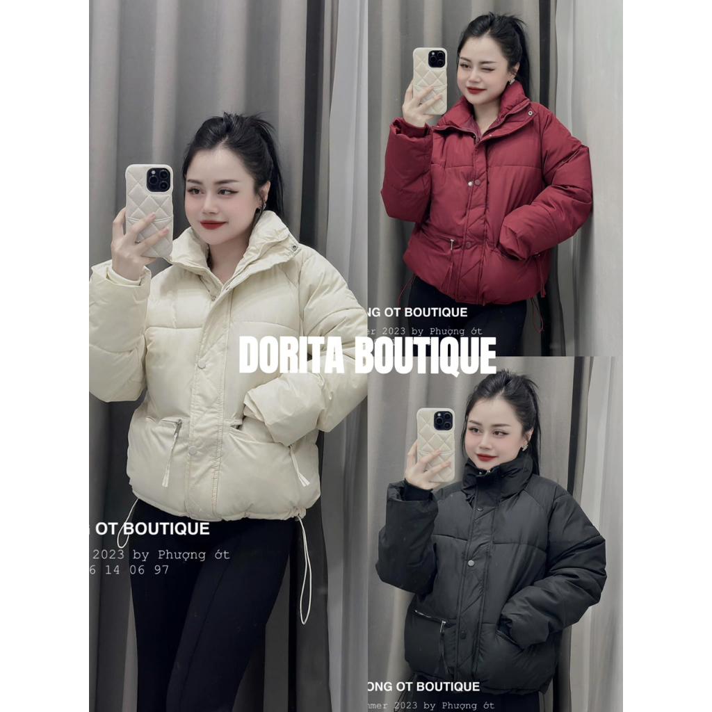 Áo phao béo túi khóa dáng vừa mã 888 DORITA BOUTIQUE