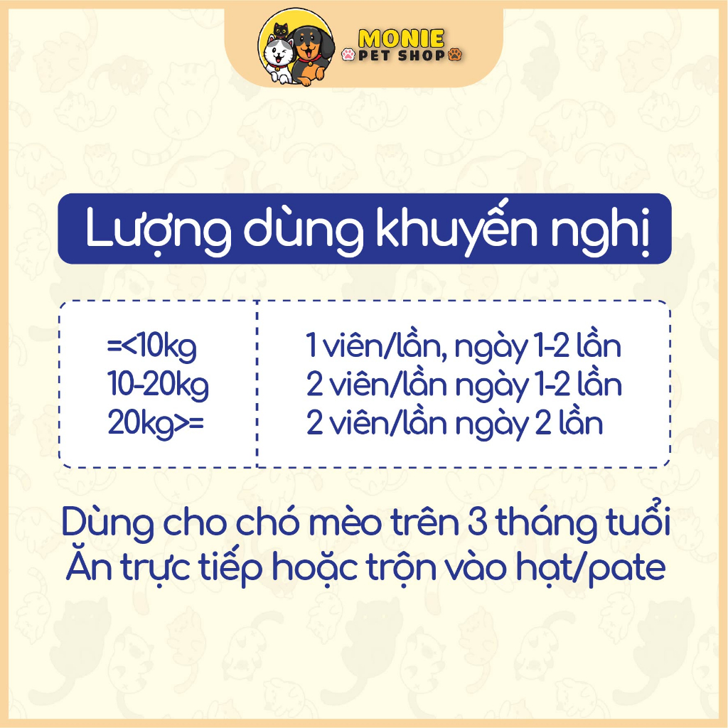 Dầu cá cho chó mèo bổ sung Omega 3, Vitamin giúp dưỡng da lông, giảm rụng lông cho chó mèo