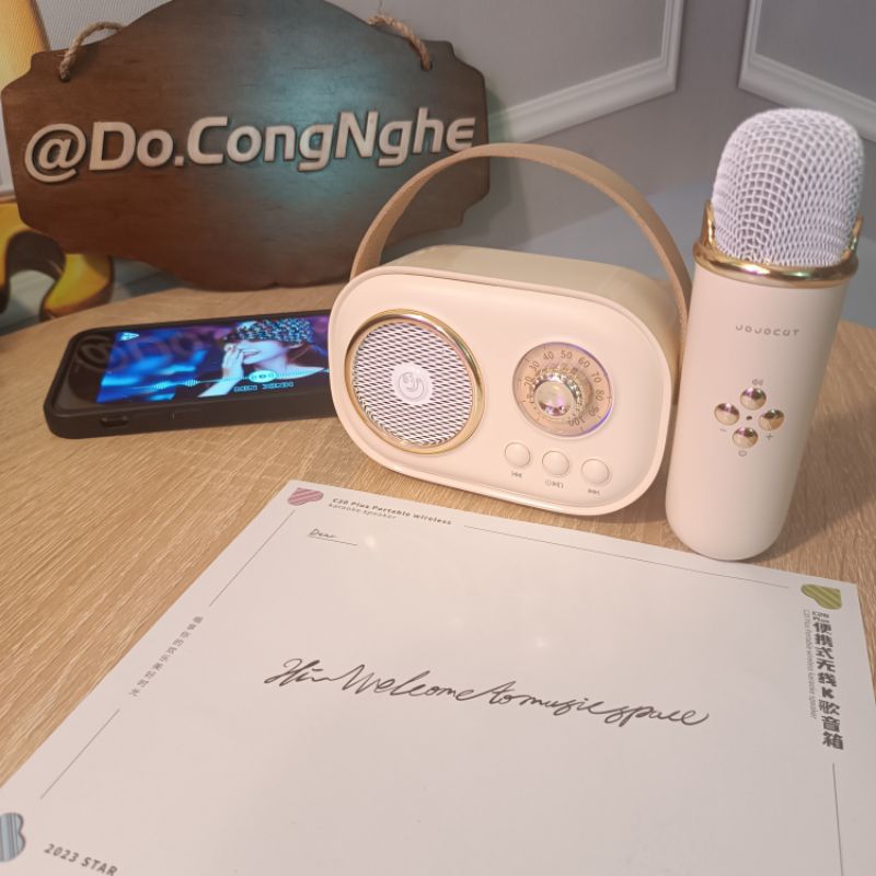 Loa karaoke kèm mic,loa bluetooth 5.0,loa nghe nhạc,loa thuyết trình không dây C20 PLUS