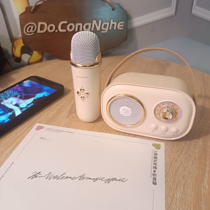 Loa karaoke kèm mic,loa bluetooth 5.0,loa nghe nhạc,loa thuyết trình không dây C20 PLUS
