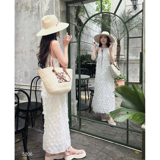 madebyChloé - Đầm yếm maxi tua rua SEA SOUL DRESS (tặng kèm ghim nơ đá) - Thiết kế cao cấp