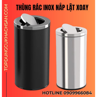 Thùng rác inox nắp lật xoay, Thùng rác inox nắp bập bênh