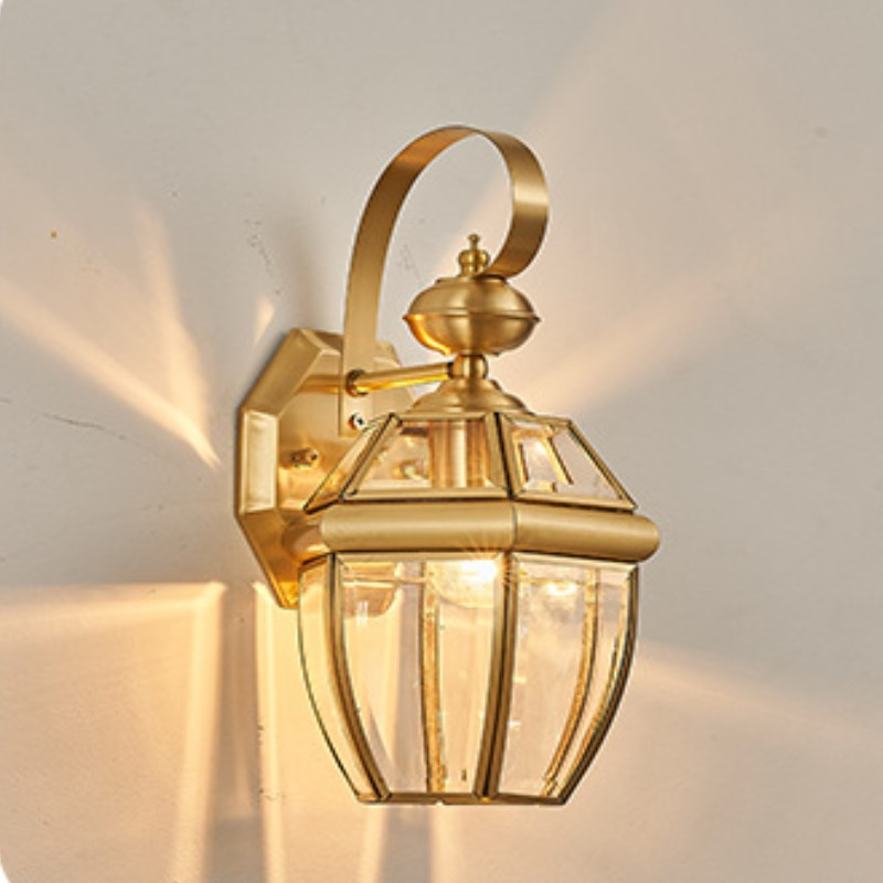 Đèn Tường Đồng Cao Cấp , trang trí cột sảnh nội ngoại thất TẶNG BÓNG 5W