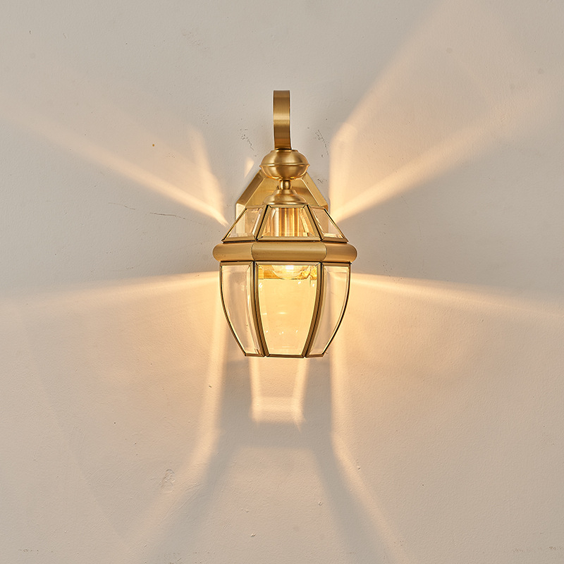 Đèn Tường Đồng Cao Cấp , trang trí cột sảnh nội ngoại thất TẶNG BÓNG 5W