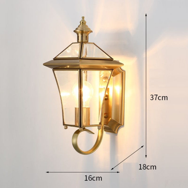 Đèn Tường Đồng Cao Cấp , trang trí cột sảnh nội ngoại thất TẶNG BÓNG 5W