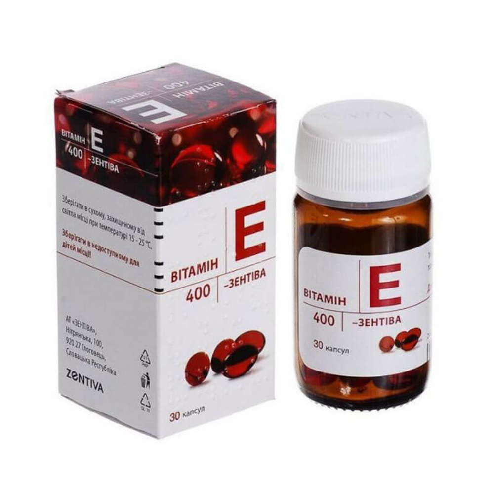 Viên uống Vitamin E đỏ Mirrolla Nga 400mg, Vitamin E đỏ làm đẹp trắng da chống lão hoá hộp 30 viên