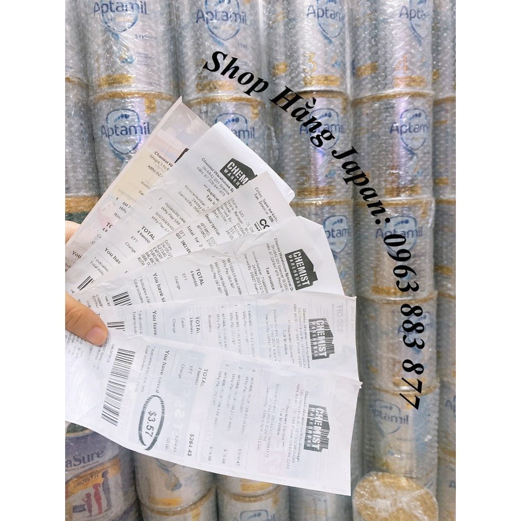 Sữa bột Aptamil Synbiotics Úc cho bé từ sơ sinh trở lên số 1, 2, 3, 4 hộp 900g