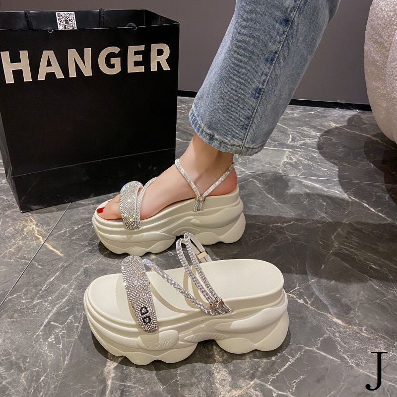 Giày bánh mì xăng đan ulzang đế cao 12cm quai đá