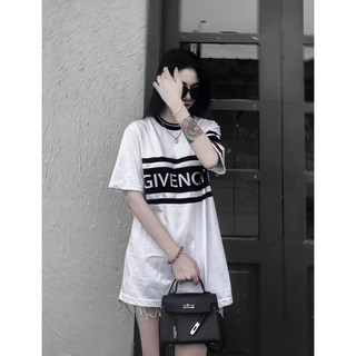   Áo thun chất cotton su form rộng tay lỡ - given phối tay
