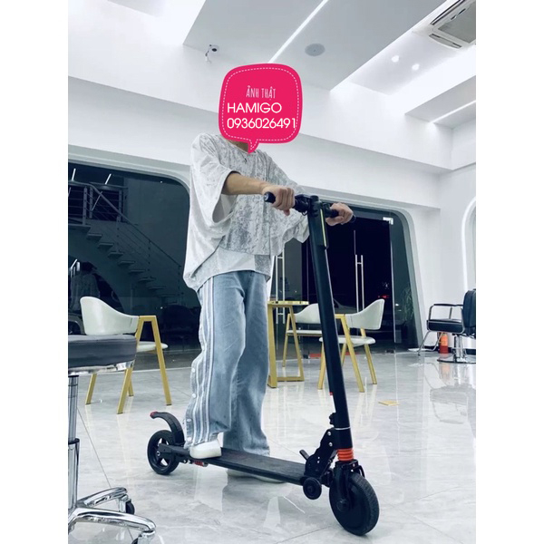 Xe Scooter Điện Người Lớn Tốc Độ ~30km Khung Nhôm, Bánh 6.5 inch Pin 8Ah Siêu Lâu, Xe Điện Chòi Chân Cao Cấp