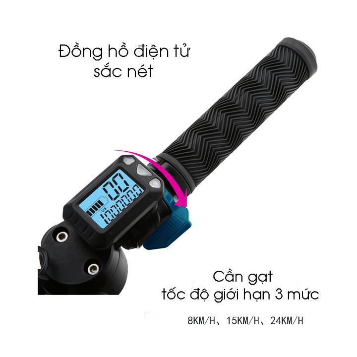 Xe Scooter Điện Người Lớn Tốc Độ ~30km Khung Nhôm, Bánh 6.5 inch Pin 8Ah Siêu Lâu, Xe Điện Chòi Chân Cao Cấp