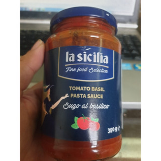 Sốt spagetty cà chua và húng quế La Sicilia 350gr nhập khẩu Italia