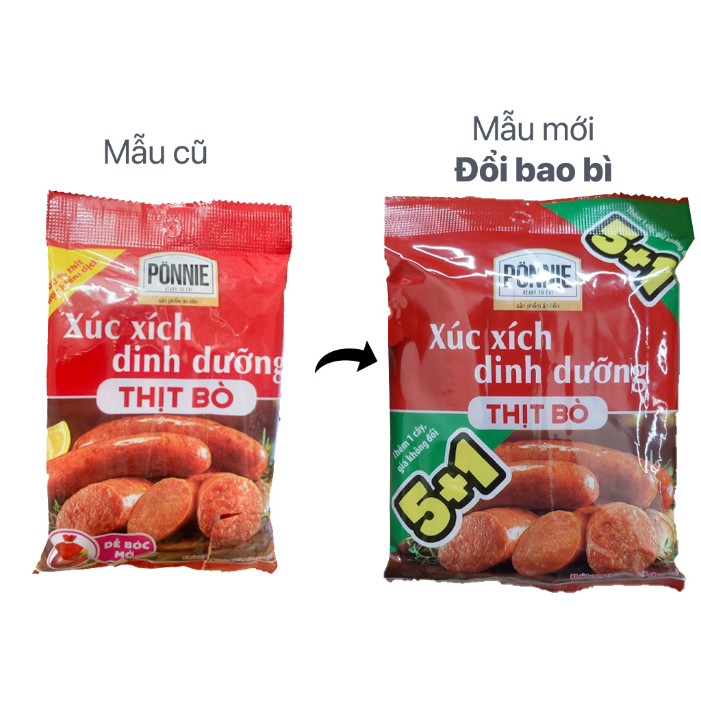 Gói 5 Cây Xúc Xích Ponnie 175g/105g  taphoatoanngocc