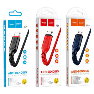 Dây cáp sạc nhanh 2.4a hoco x59 cổng usb/lightning usb/type-c usb/ micro dây bọc dù chống rối siêu bền