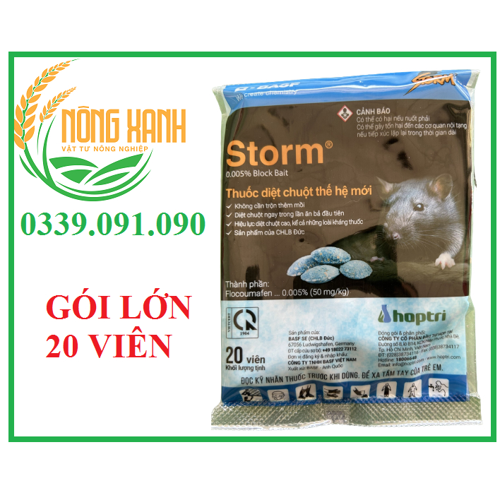 gói 20 viên Thuốc diệt chuột Storm - Thuốc chuột Storm