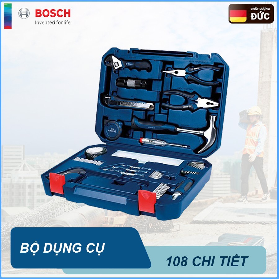 Bộ dụng cụ đa năng 108 món của Bosch 2607002788 chính hãng bảo hành 12 tháng
