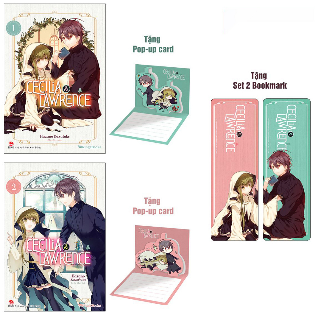 Truyện Tranh - Cecilia & Lawrence - Tập 1 + 2 - Nguyên Seal - Tặng Kèm Pop-up Card + Bookmark