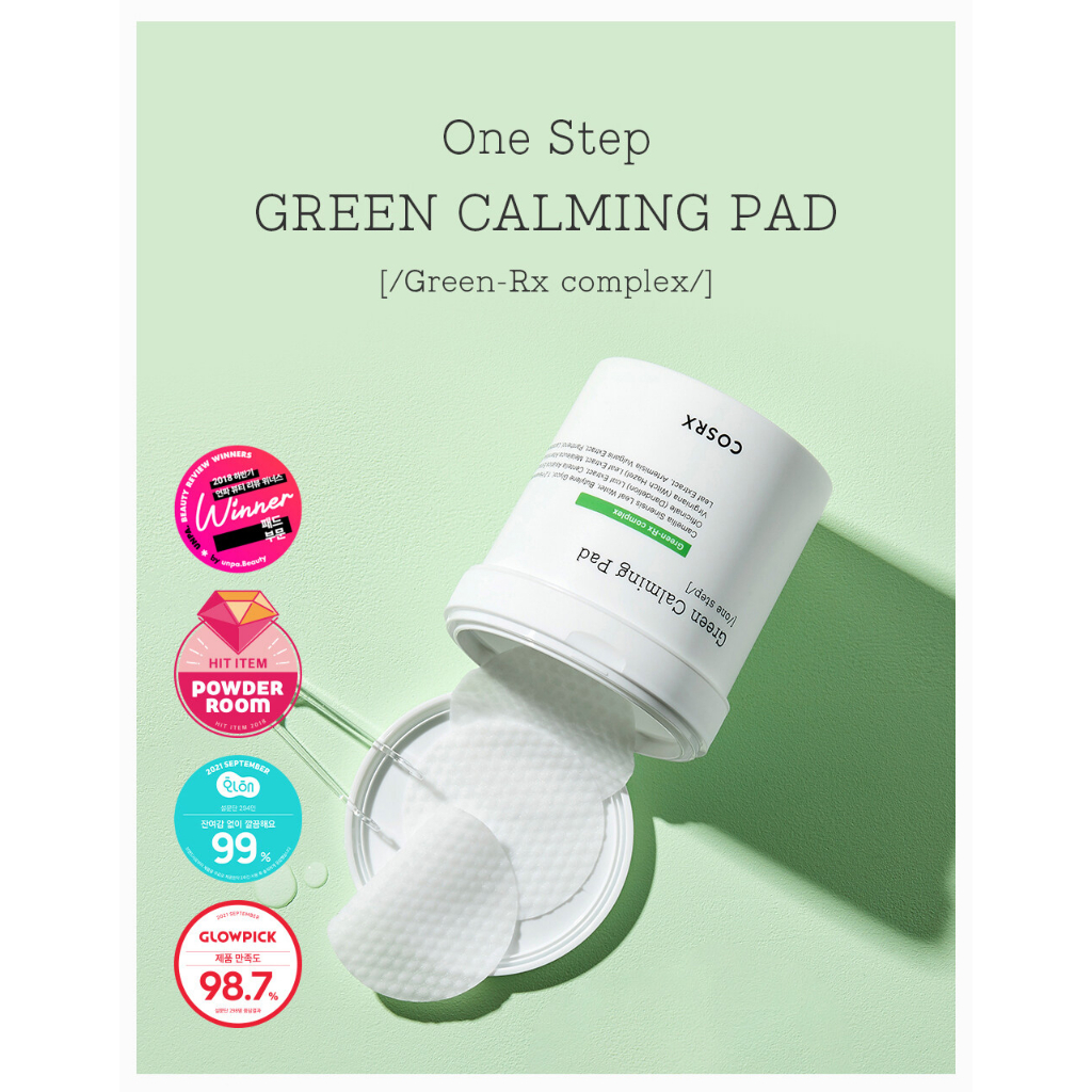 Bông tẩy da chết làm dịu da COSRX GREEN HERO CALMING PAD