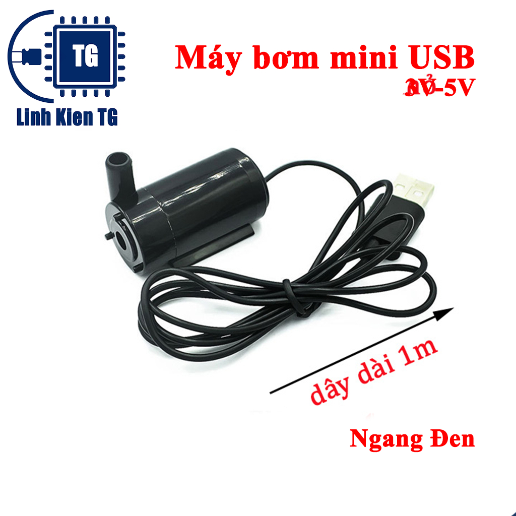 Máy bơm mini USB bơm chìm siêu nhỏ 3V-5V bơm mạnh và êm lưu lượng 96 lít / giờ