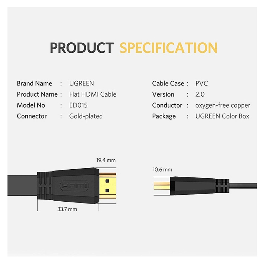 Cáp HDMI Ugreen 50819  - Hàng Chính Hãng
