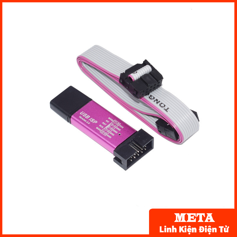 Mạch Nạp ISP 89/AVR 5V Vỏ Nhôm, Có Đèn Báo