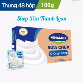 [GIAO HỎA TỐC] Thùng 48 Hộp Sữa Chua Ăn Vinamilk Không Đường 100g