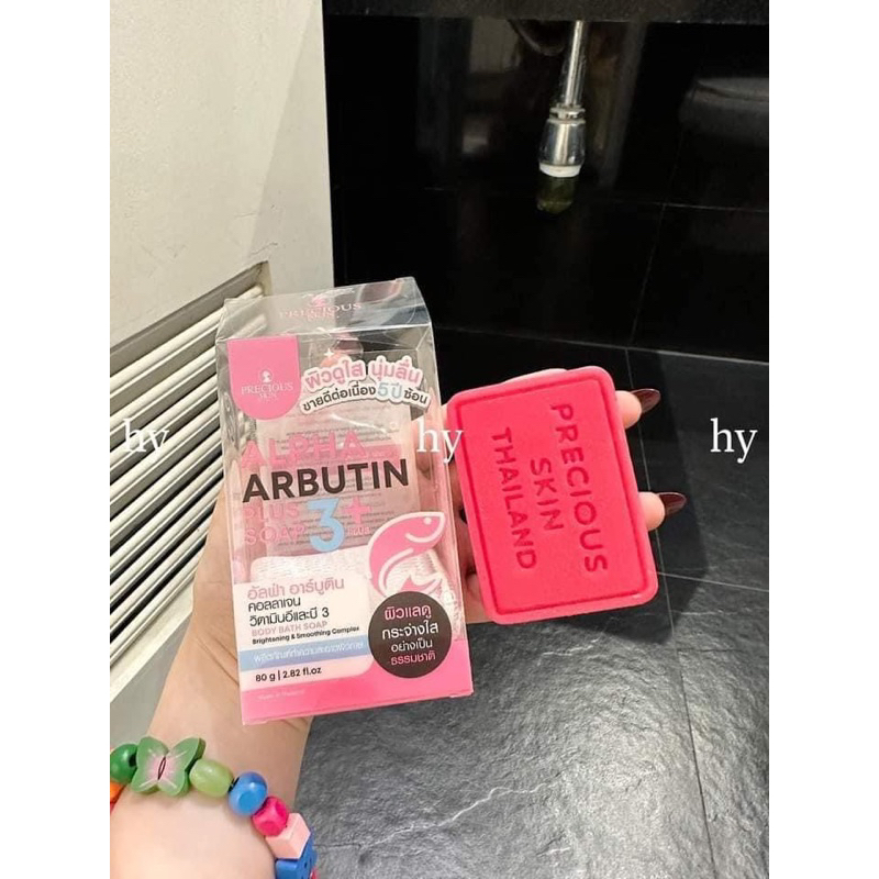 Soap Tắm Trắng Alpha Arbutin Collagen Soap, Xà Phòng Tắm Trắng Thái Lan