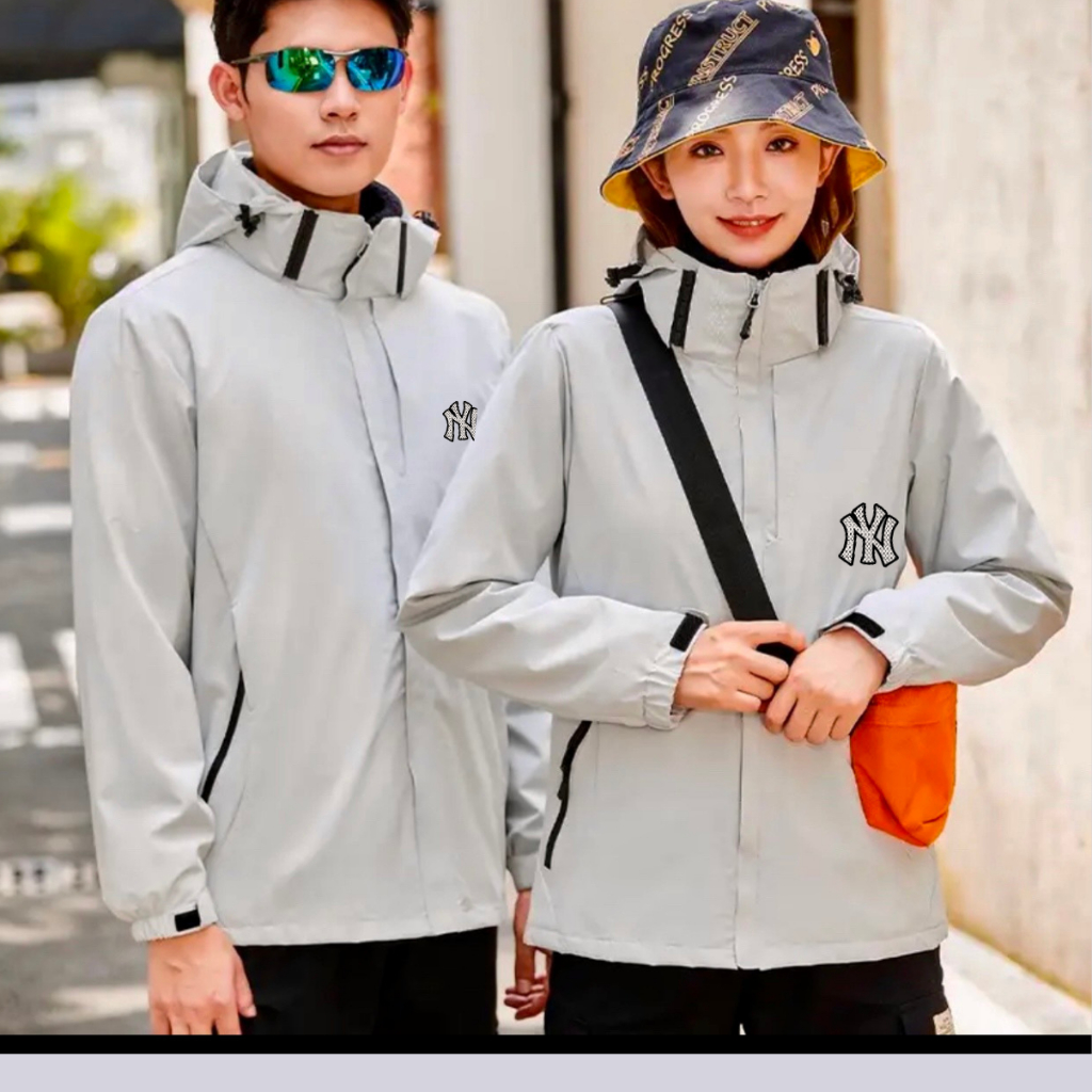 Áo khoác MLB NY, áo khoác gió có mũ tháo rời cao cấp, chất dù xịn xò tag mac đầy đủ M90 Latizia.vn