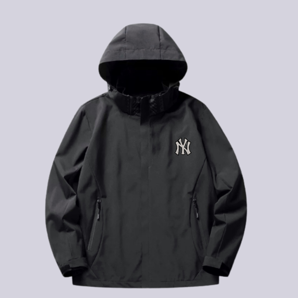 Áo khoác MLB NY, áo khoác gió có mũ tháo rời cao cấp, chất dù xịn xò tag mac đầy đủ M90 Latizia.vn