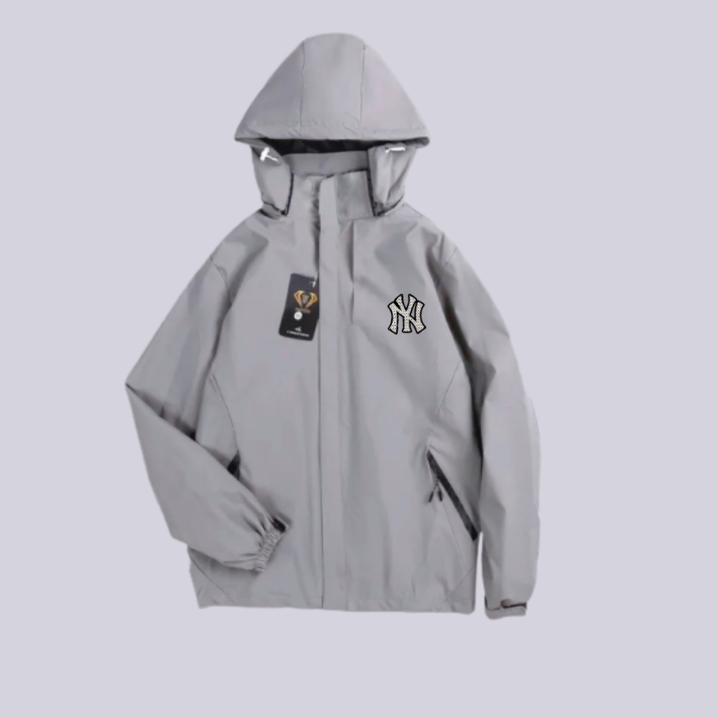 Áo khoác MLB NY, áo khoác gió có mũ tháo rời cao cấp, chất dù xịn xò tag mac đầy đủ M90 Latizia.vn