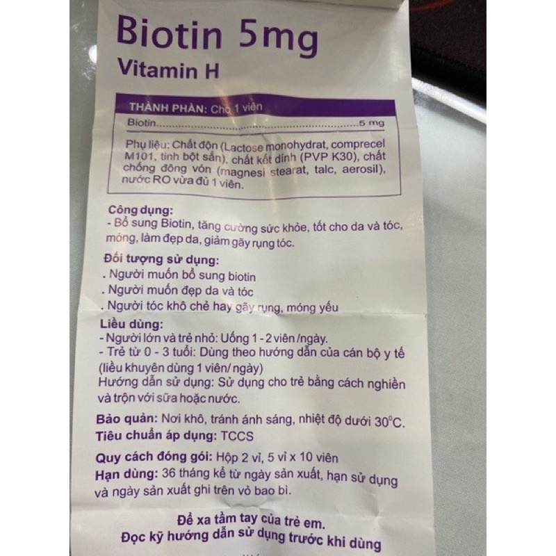 Măng tây baby - Viên uống biotin vitamin h và b5 giúp mọc tóc dài tóc đẹp da móng, trắng mịn da