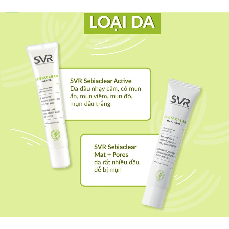 Măng tây baby - Kem giảm mụn ngừa thâm và se nhỏ lỗ chân lông SVR