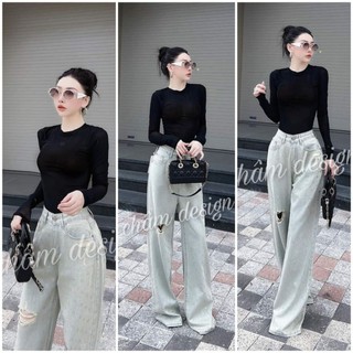 Áo thun, áo cotton tay dài ôm sát chất liệu coza mềm mịn. Hàng may chuẩn tại shop