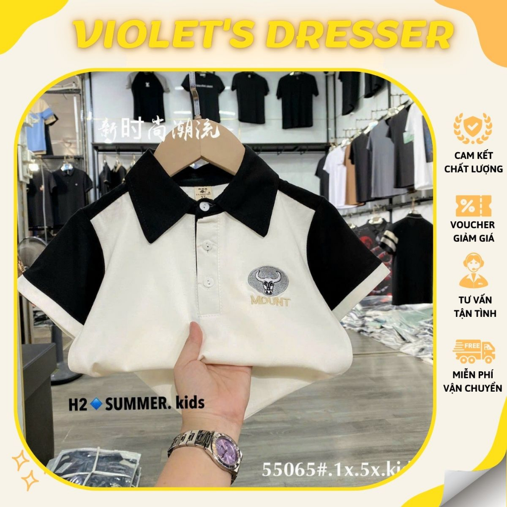 ÁO POLO 4 MÀU CHO BÉ TRAI TỪ 28- 40KG