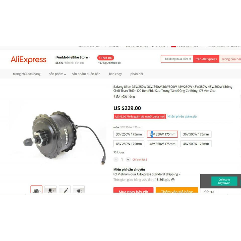 Động cơ xe điện DAPU 36v  NHẬT MỚI CHO Xe Đạp Bánh Béo Lắp Thành Xe Điện, chế xe điện bánh béo, 40km.h