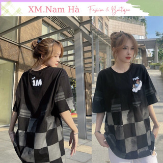 Áo phông rộng loang 1m look chất cotton đẹp, áo thun tay lỡ xinh xắn dày dặn