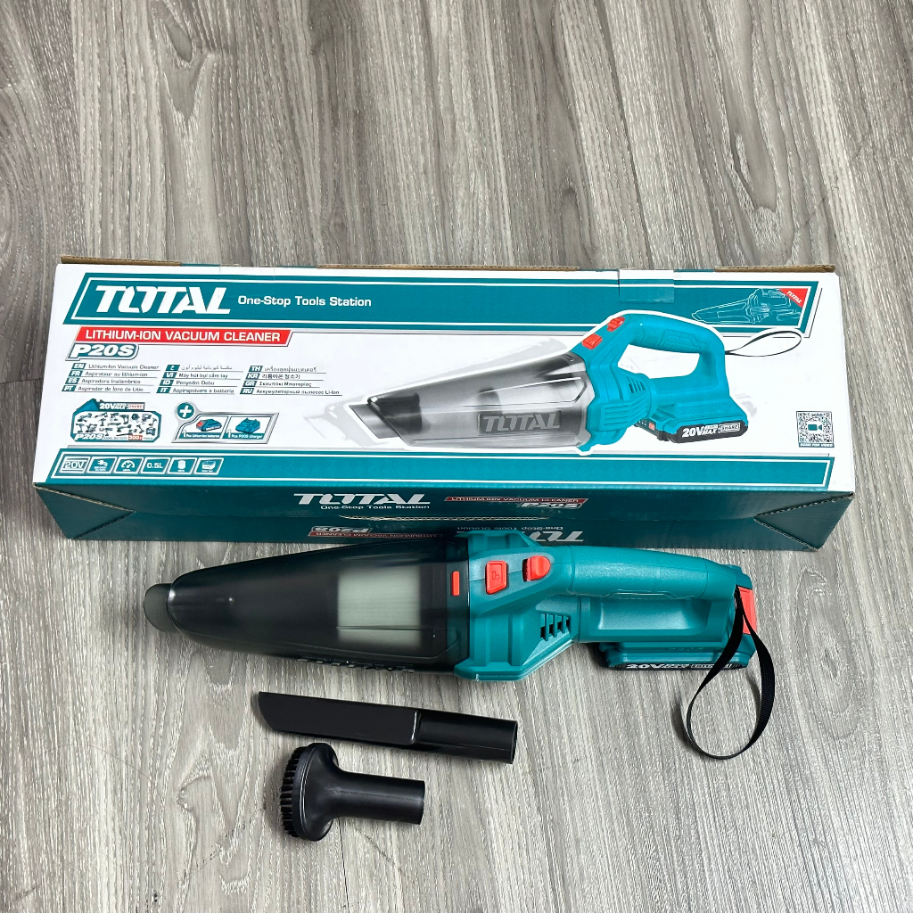 Máy hút bụi cầm tay 0.5L / 140W dùng pin Lithium-ion 20V Total TVLI20126
