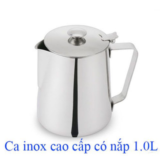 Ca đánh sữa inox 304 có nắp 1l