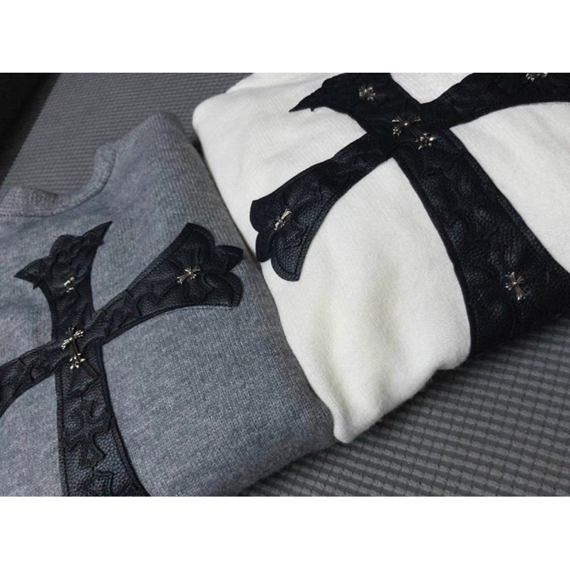 Áo Khoác, Áo Cardigan Len Thêu Logo Chrome Sang Chảnh