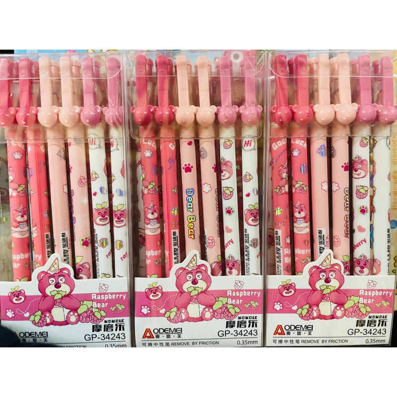 Bút Mực Tím Xóa Gấu Dâu, Bút Có Đầu Bôi, Bút Mực Gel Xóa Được Kuromi, Bút Mực Tẩy Được Đôrêmon, Bút Mực Xanh Xóa Được