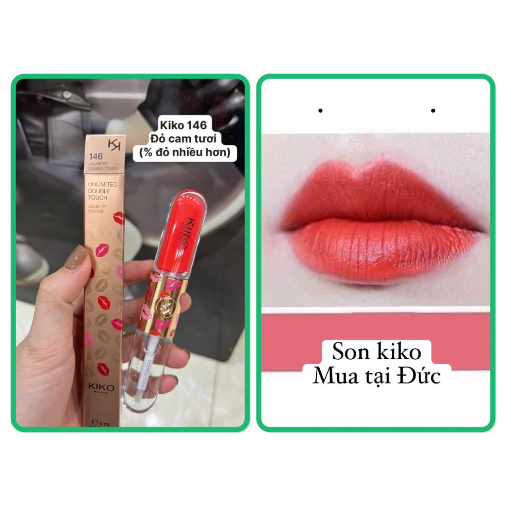 SON KIKO 2 ĐẦU 146 ĐỎ CAM