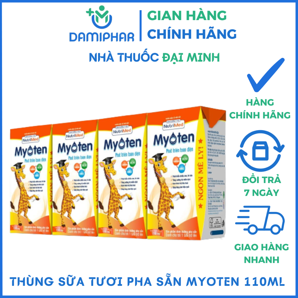 Thùng Sữa Bột Pha Sẵn Myoten 48 Hộp 110ml