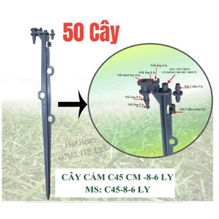 50 Cây cắm béc tưới 45cm dùng ống 6 ly
