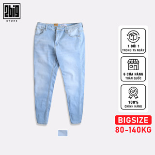 BIGSIZE NAM 80-140KG QUẦN JEAN XANH NHẠT TRƠN QJ030 2BIG NAVY STAR