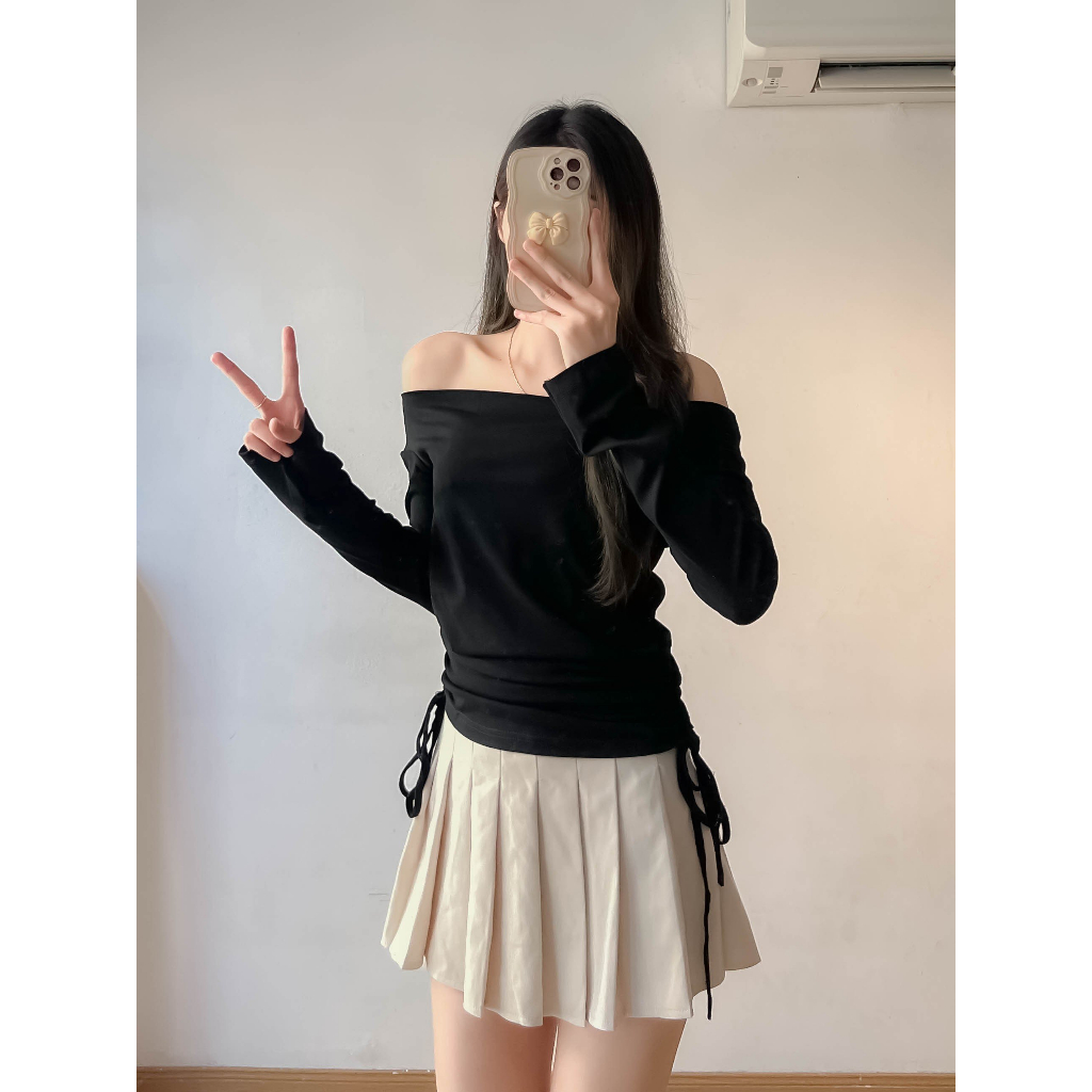 Áo thun cổ thuyền dây rút eo - Retrostyle - A286/P4K5