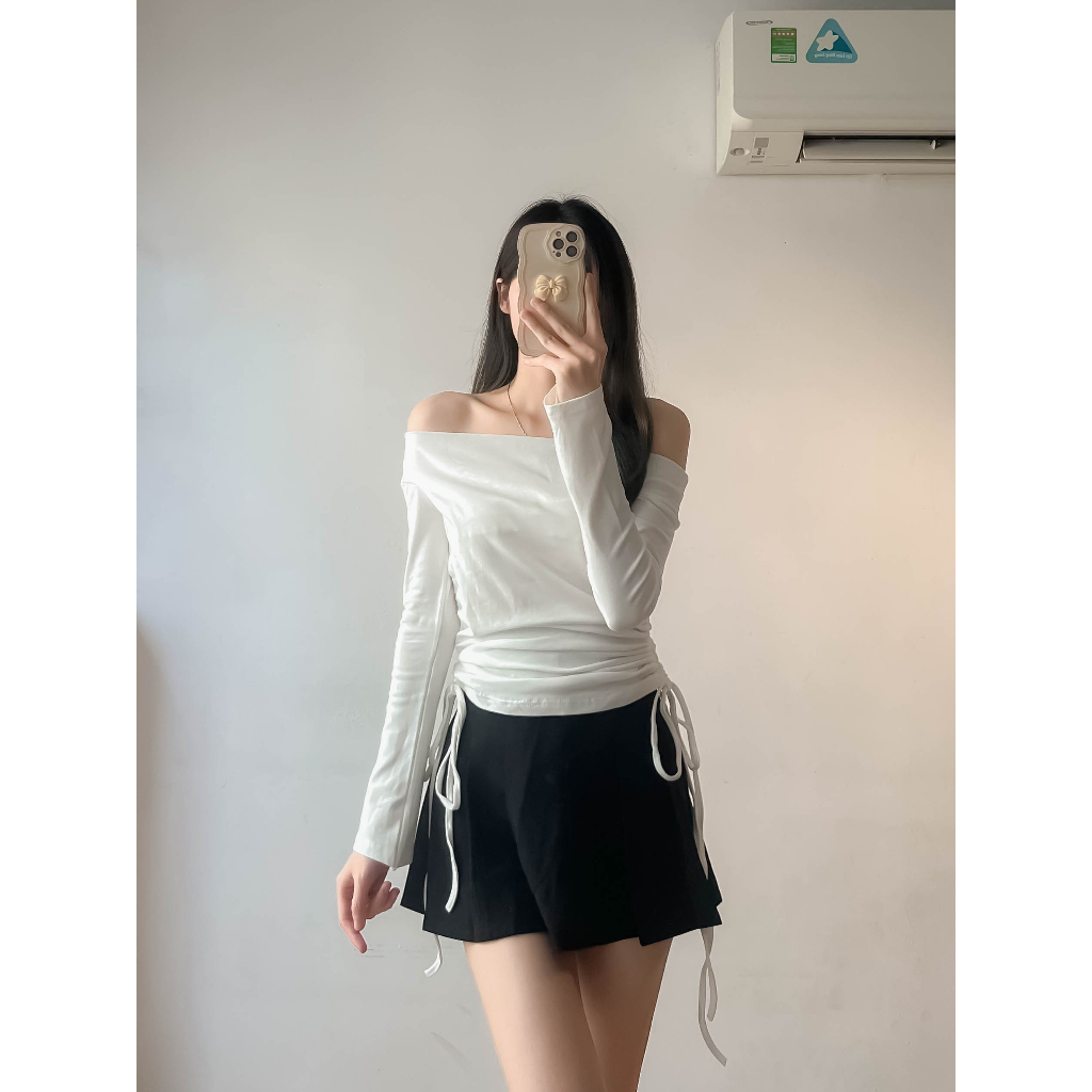 Áo thun cổ thuyền dây rút eo - Retrostyle - A286/P4K5