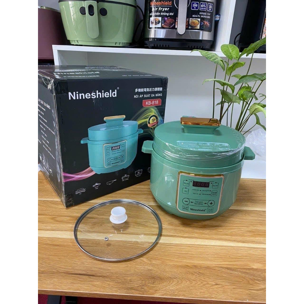 Nồi áp suất đa năng Nineshield 5L dung tích lớn, Nồi hầm điện đa năng cao cấp chính hãng Bảo Hành 12 Tháng